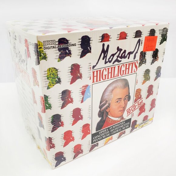 Mozart Highlights 10 CD Box Set Classical Music LaserLight 1990 Sealed - Picture 1 of 8
